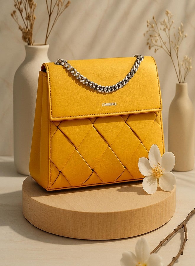 Carriall Celesta Women’s Vegan Leather Handbag | Elegant Casual Shoulder Bag with Wallet Purse for Travel, Outings, Parties - Stylish Everyday Carry Bag for women & girls with a Strap(Yellow) - Image 3